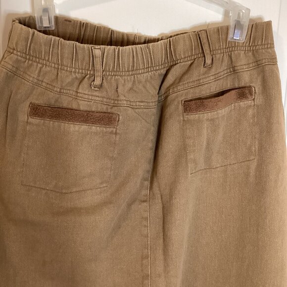 TZ Women's Brown Maxi Denim Pull-on Skirt Size L - Picture 6 of 10